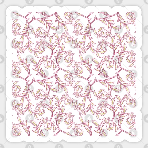 Curl Flower Seamless Pattern Sticker by LifeSimpliCity